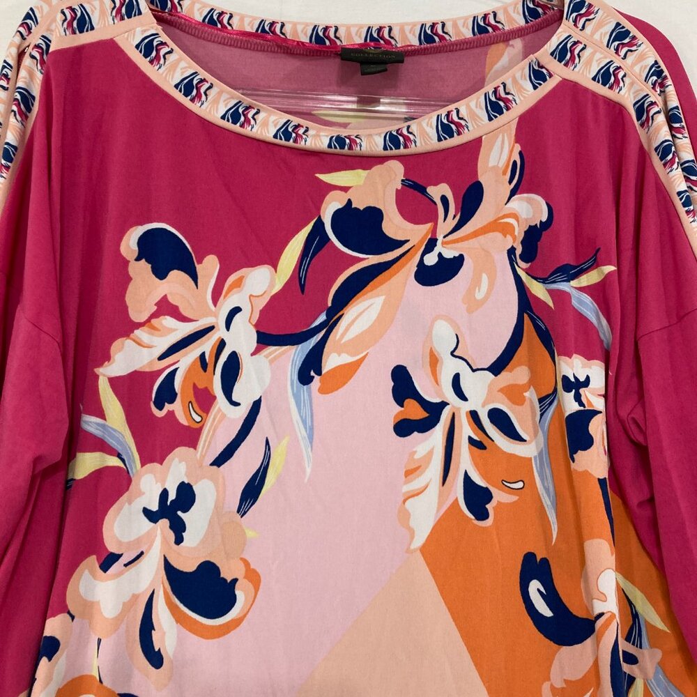 Jm Collection Top Size Xl Multi Color Stretch Kni… - image 3